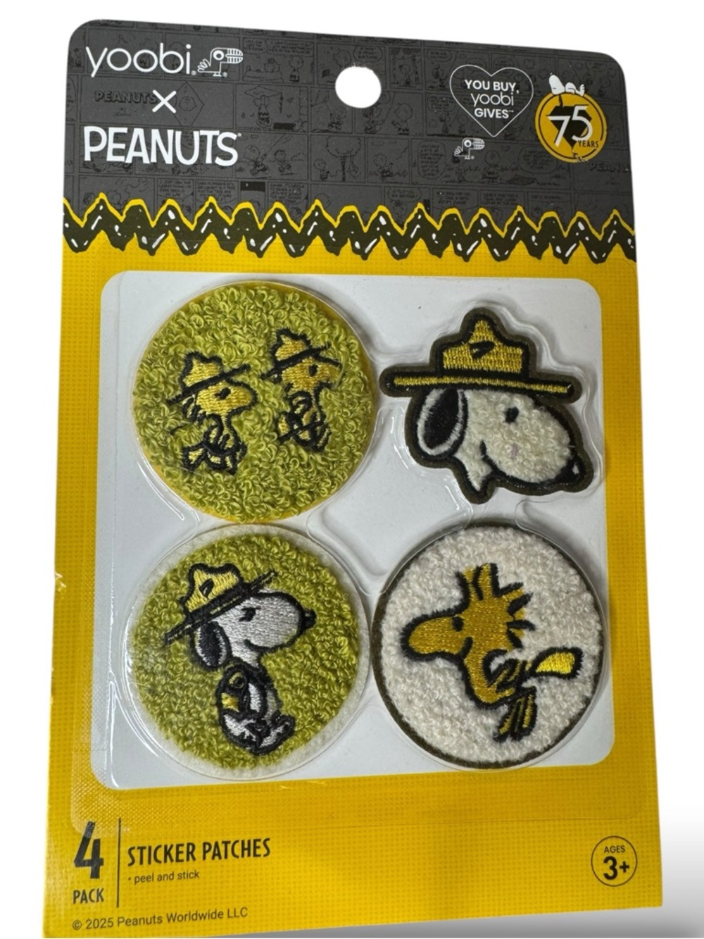 yoobi x Peanuts Scout Snoopy & Woodstock Sticker Patches